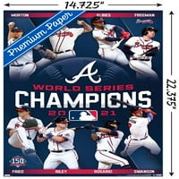 Atlanta Braves - komemorativni zidni Poster Šampiona Svjetske serije sa klinovima, 14.725 22.375