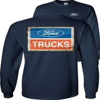 Fair Game Red White Blue Sign Ford kamioni Košulja s dugim rukavima Patriot Compun Logo-Navy-XL