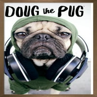 Doug the mops-slušalice zidni Poster, 22.375 34