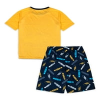 Wonder Nation Boys komplet pidžama kratkih rukava i šorc, 2 komada, veličine 4 - & Husky