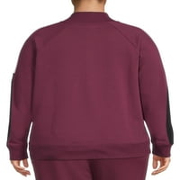 Reebok ženska pulover pulover veličine s blokadom u boji s pola patent zatvarača