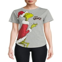 Grinch ženski Juniori kratki rukav Božićna grafička majica