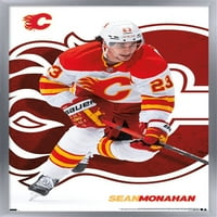 Calgary plamen-Sean Monahan zidni Poster sa drvenim magnetnim okvirom, 22.375 34