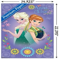 Disney zamrznuta groznica - Anna i Elsa zidni poster sa push igle, 14.725 22.375