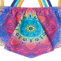 Wonder Nation djevojke Halter Mandala štampani bikini kupaći kostim sa UPF 50+, komad, veličine 4 - & Plus