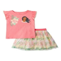 Disney Moana majica i suknja za djevojke, 2-dijelni komplet odjeće, veličine 12M-5T