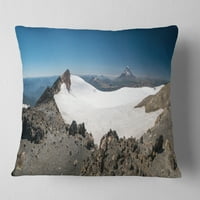 Designart planinarenje na Vulkan Quetrupillan - pejzažni štampani jastuk - 16x16