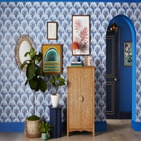 Drew Barrymore Flower Home Blue Cactus Peel & Stick Wallpaper