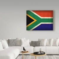 Zaštitni znak likovne umjetnosti' Južna Afrika uznemirena Zastava ' platno Umjetnost Red Atlas Designs