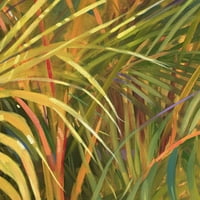 Remek-djelo Umjetnička galerija tropsko lišće svjetlo Darrell Hill Canvas Art Print 17 34