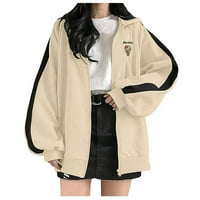 PhoneOAP ženski zip hoodie modni predimenzionirani print Hoodie Comfort plus veličine Dukserica Teen jakna