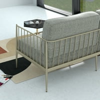 Zinus Janelle Zlatna Metalna Sofa, Siva