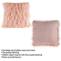 Lavish Home Pink Pink Poliester bacač jastuk