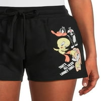 Looney Tunes Juniorove grafičke kratke hlače na izvlačenje, veličine XS-3XL