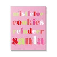 Imela Kolačići Reindeer Santa Bold Holiday Grafička Umjetnička Galerija Umotana U Platno Print Wall Art