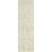 nuLOOM Ashli ručni tepih od čvrste Jute, 2 '6 6', Bijelo