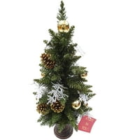 Božićno ukrašeno drvo sa pahuljama