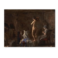 Zaštitni znak likovne umjetnosti 'William Rush rezbarenje Figure' umjetnost na platnu Thomasa Eakinsa