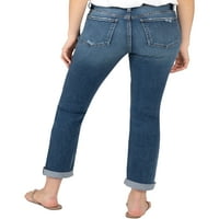 Silver Jeans Co. Ženske traperice Beau Mid Rise tanke noge, veličine struka 24-36