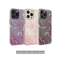 onn. Telefonska futrola za iPhone Pro - Pink Pearlescent Swirl
