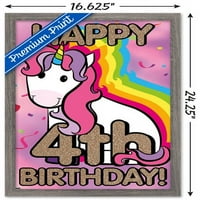 Ellie Ripberger Unicorn - Happy 4. rođendan zidni poster, 14.725 22.375