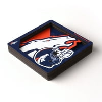 YouTheFan NFL Denver Broncos 3D Logo serija Magnet