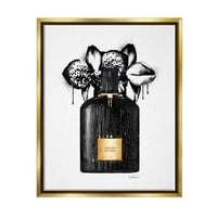 Glam Perfume Urban Drip Beauty & Fashion Graphic Art Metalik Gold Framered Art Print Wall Art