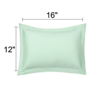 Unique Bargains jednobojni jastuk od mikrovlakana Shams Set Svijetlozelenog budoara