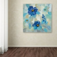 Zaštitni znak Likovna umjetnost plavo cvijeće šapat II umjetnost na platnu Silvia Vassileva