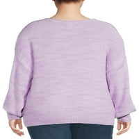 Terra & Sky ženski Plus Size džemper sa Scoop izrezom