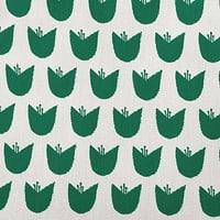 18x18 kvadrat jednostavno tratinčica jednostavan dizajn tulipana Poli Unutarnji Vanjski jastuk, zelena Količina