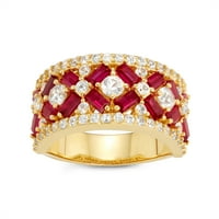 Sterling silver cr ruby band