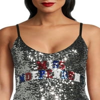 No Boundaries Juniors Sequin Tank Top, veličine XS-3XL