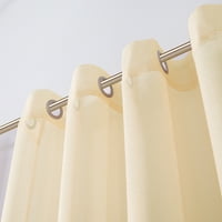 Dainty Home Malibu teksturirani poluprozirni laneni izgled Grommet top Curtain Set od 4, 54 84 svaki