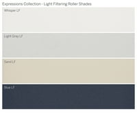 Kolekcija Prilagođenih Izraza, CordLess Light Filtering Roller Shade, Plava, 3 8 Širina 48 Dužina