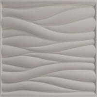 Ekena Millwork 5 8 W 5 8 H Ripple EnduraWall dekorativna 3d zidna ploča, teksturirana metalik srebrna