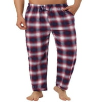 Unique Bargains muške flanelske Plaids pidžame hlače za spavanje