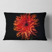 Dizajdbal Spider Gerbera Daisy akvarel - cvijeće bacač jastuk - 12x20