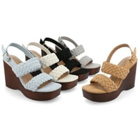 Kolekcija Journee Womens Ayvee Tru Comfort Foam Buckle Platform Wedge Sandals