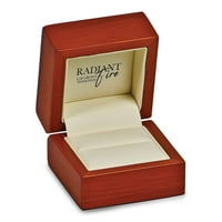 Radiant Fire Karat Bijelo Zlato 1. CT princeza Moissanite Solitaire prsten