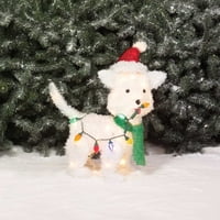 Vrijeme Za Odmor Božić Decor 24 Fluffy Pas Svjetlo Skulptura