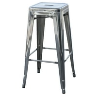 Ameriko Loft Chrome Srebrni metalni bar stol - komad