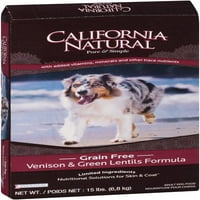 Kalifornijski prirodni poklopac divljači bez žitarica i zelenog sočiva Formula suhe hrane za pse, lb