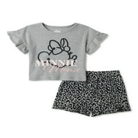 Minnie Mouse Set kratkih hlačica za bebe i malu djecu, 2-dijelni komplet odjeće, 12m-5T