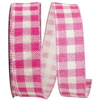 Geometrija papira provjerava Gingham Hopsack, Hot Pink, 1.5 u 20yd, 1 pakovanje