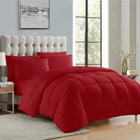 Luksuzni crveni krevet od 7 komada u torbi dolje alternativni set za jorgan, Queen