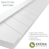 Ekena Millwork 18 W 49 H True Fit PVC Single Panel Chevron Modern Style fiksni Mount roletne, Viridian Green