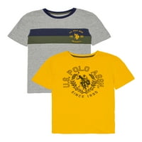 S. Polo Assn. Grafička majica za dječake, 2 pakovanja, veličine 4-18