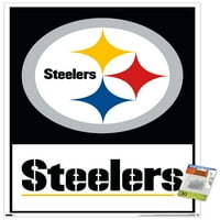 Pittsburgh Steelers - Logo zidni poster sa pućimpinima, 22.375 34