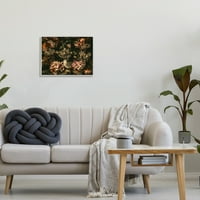 Stupell Industries tamno Moody cvjetni Botanički krupni plan fotografija detaljnog dizajna siva uokvirena umjetnička štampa zidna Umjetnost, 20x16